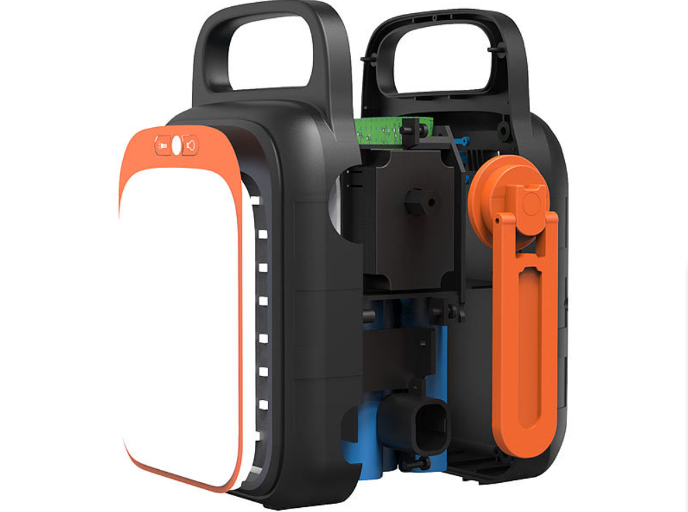Ausverkauf; Revolt: Kurbel-Powerbank und Taschenlampe - Notstrom - Dynamo-Powerstation - 18 W - 22,5 Ah - Quick Charge - Power Delivery - Notpowerbank - Notlicht/Notlampe - Notstromvorsorge/Stromvorsorge