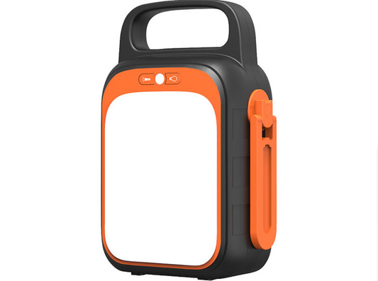 Ausverkauf; Revolt: Kurbel-Powerbank und Taschenlampe - Notstrom - Dynamo-Powerstation - 18 W - 22,5 Ah - Quick Charge - Power Delivery - Notpowerbank - Notlicht/Notlampe - Notstromvorsorge/Stromvorsorge