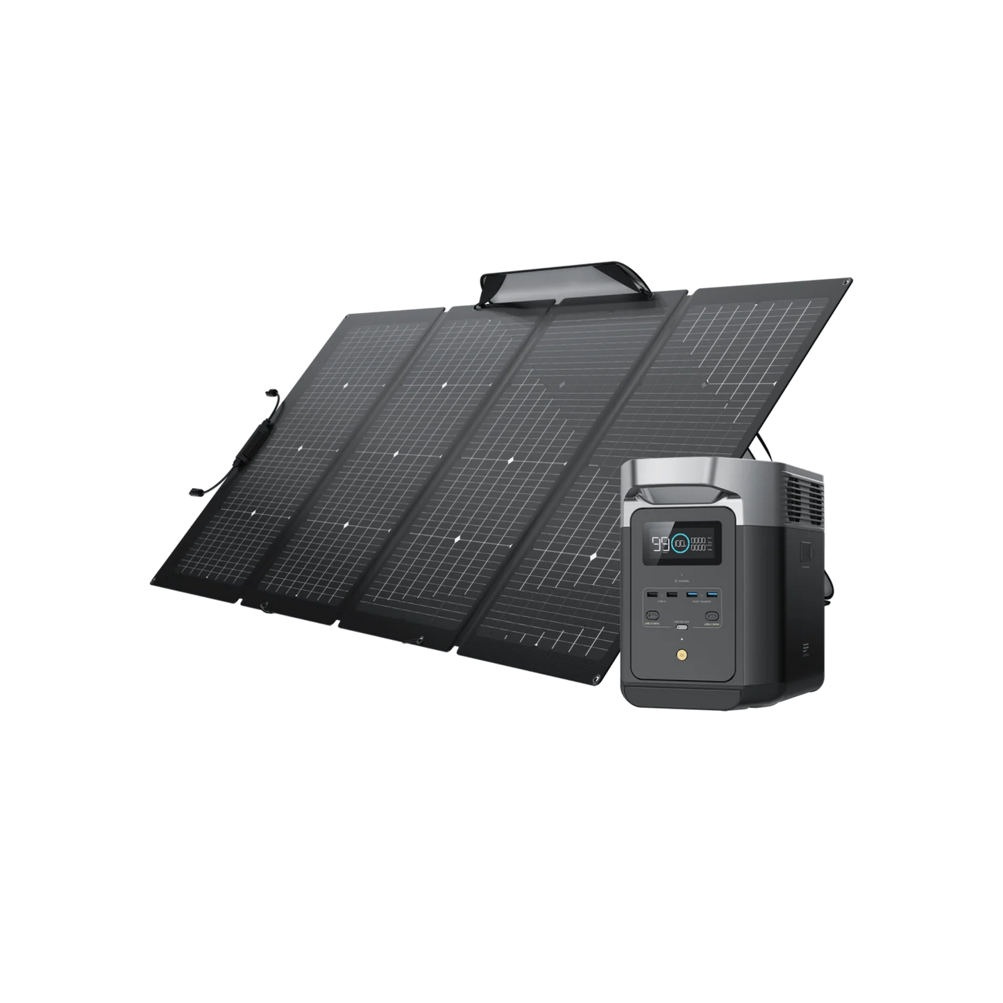 EcoFlow DELTA 2 + 220W Tragbares Solarpanel