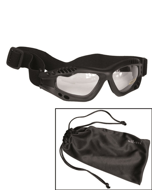 Okulary Commando Air Pro Czarne Przezroczyste