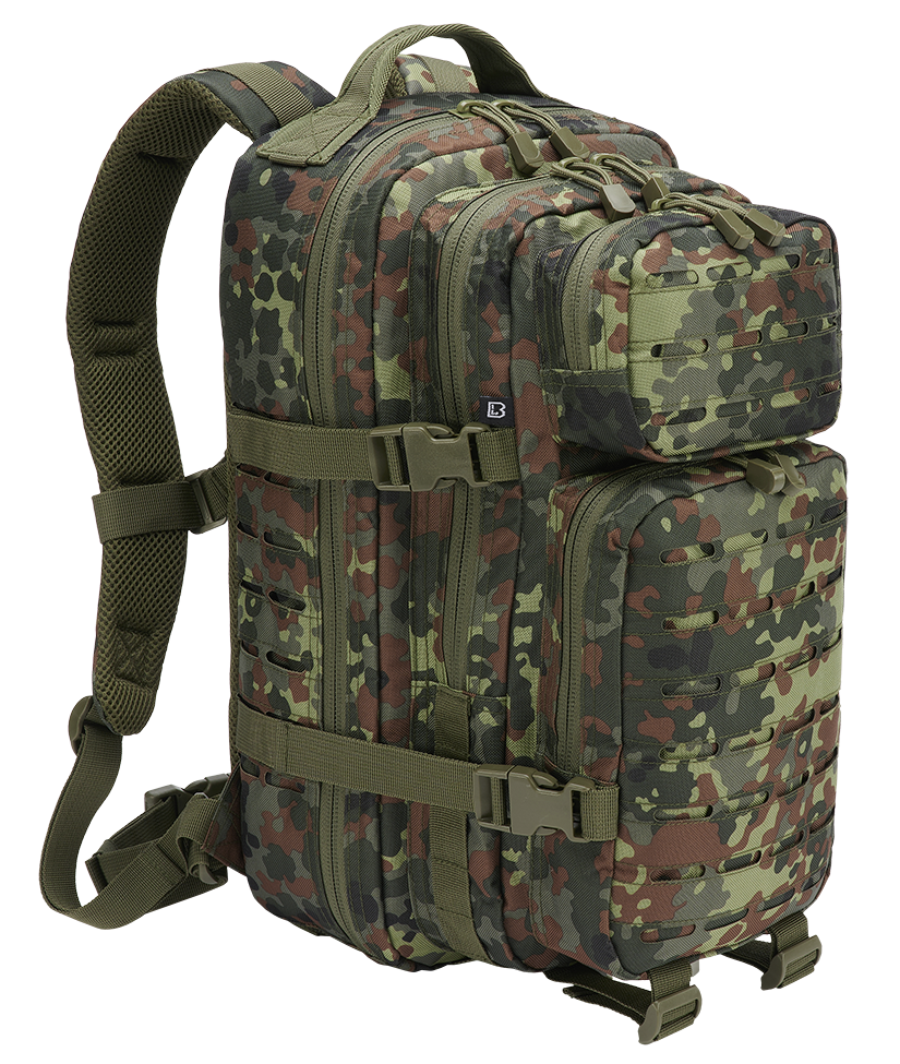 Rucksack Molle US Kampfrucksack Flecktarn Taktisch Lasercut PATCH medium