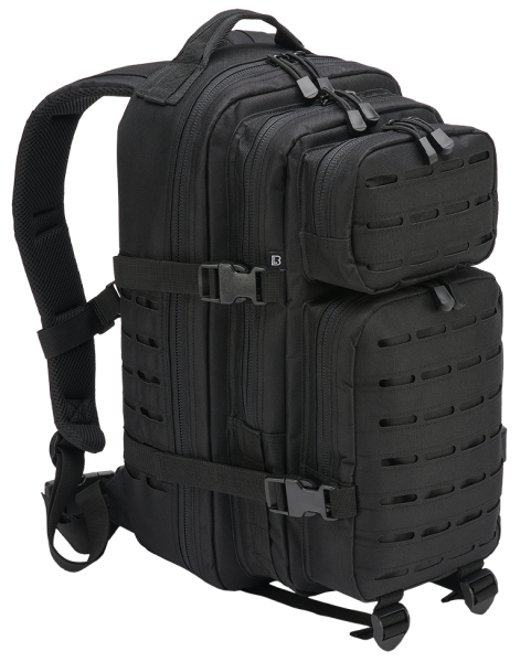 Plecak Molle US Combat Backpack Czarny Tactical Lasercut PATCH średni