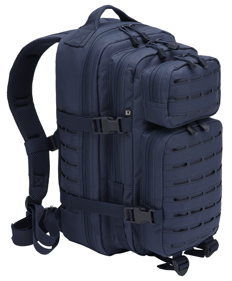 Plecak Molle US Combat Backpack Granatowy Tactical Lasercut PATCH średni