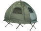 Namiot 4 w 1 z łóżkiem polowym, śpiworem zimowym, materacem i osłoną przeciwsłoneczną - środki ratunkowe - namiot ratunkowy - sprzęt kempingowy / kempingowy