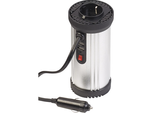 Stromumwandler - 12 Volt in 230 Volt - mobile Steckdose - Notstrom - 300 Watt - 230 V-Steckdose - Notstromversorgung - Autosteckdose - Strom vervielfachen - Notstrom für unterwegs