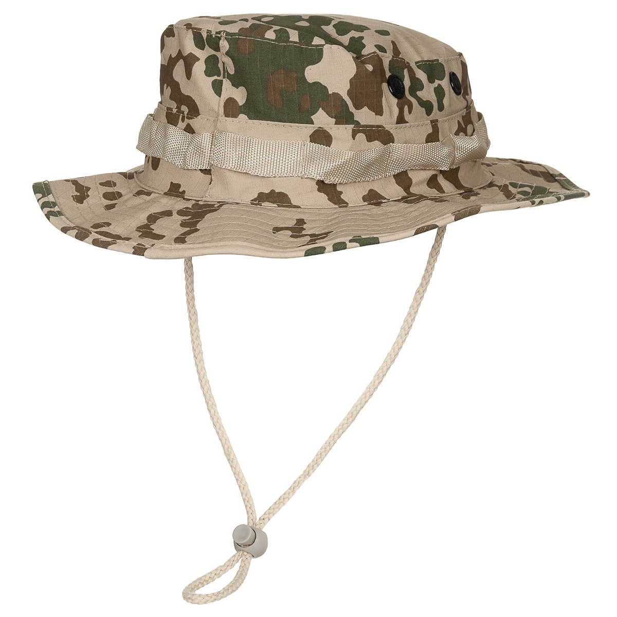 Boonie taktyczne - bush hat, pasek pod brodę kamuflaż tropikalny